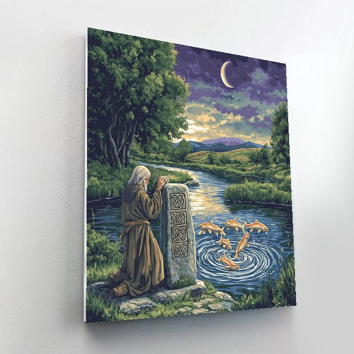 River Ogham Chronicle In Celtic Twilight painting number kit