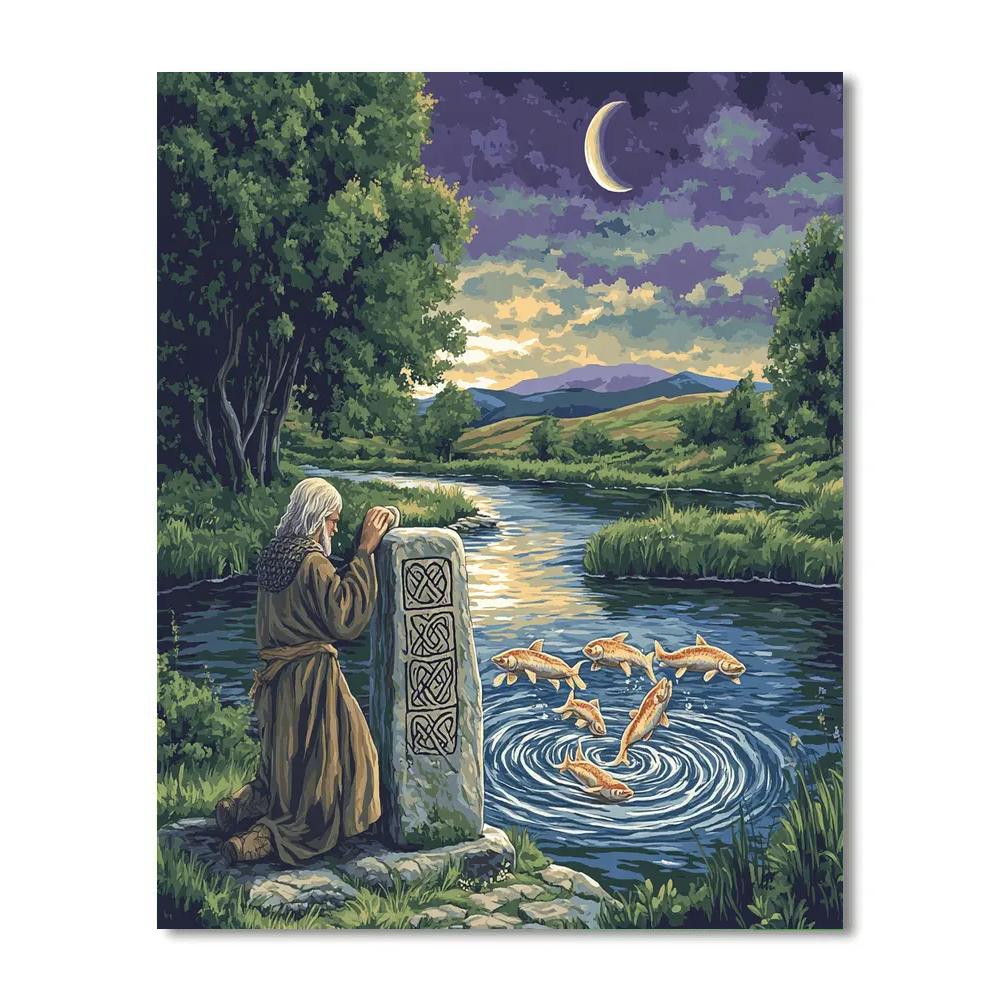River Ogham Chronicle In Celtic Twilight painting number kit