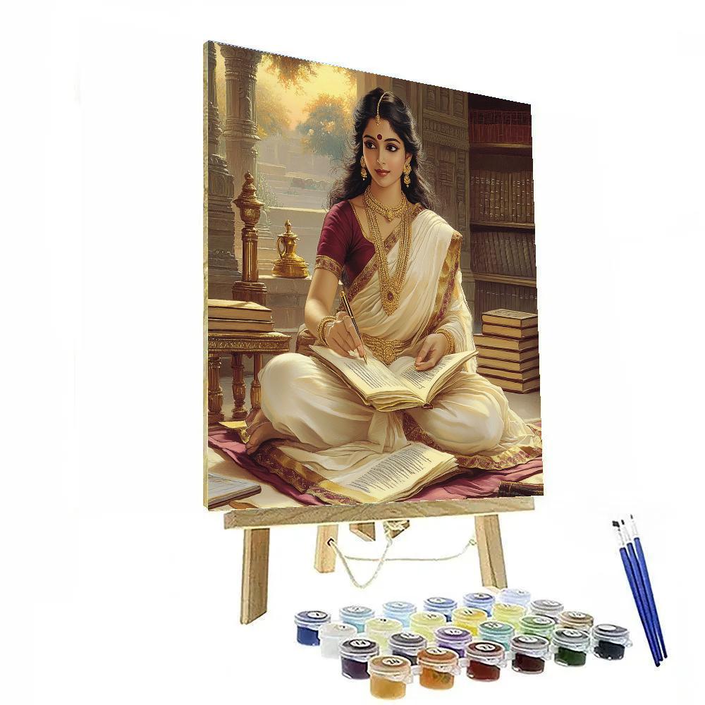 Temple Library With Parvati Wisdom DIY paint by numbers