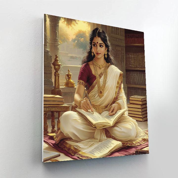 Temple Library With Parvati Wisdom DIY paint by numbers