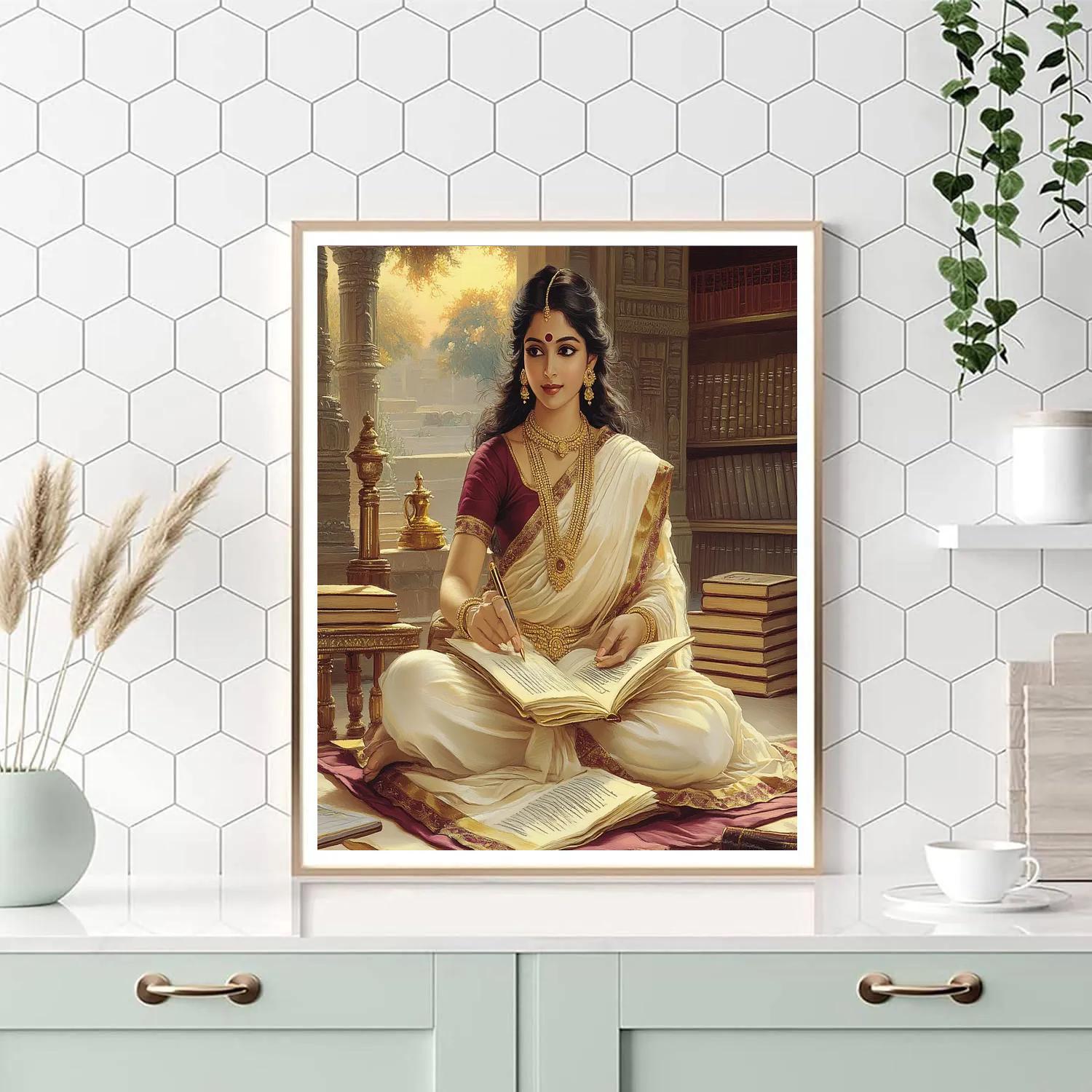 Temple Library With Parvati Wisdom DIY paint by numbers