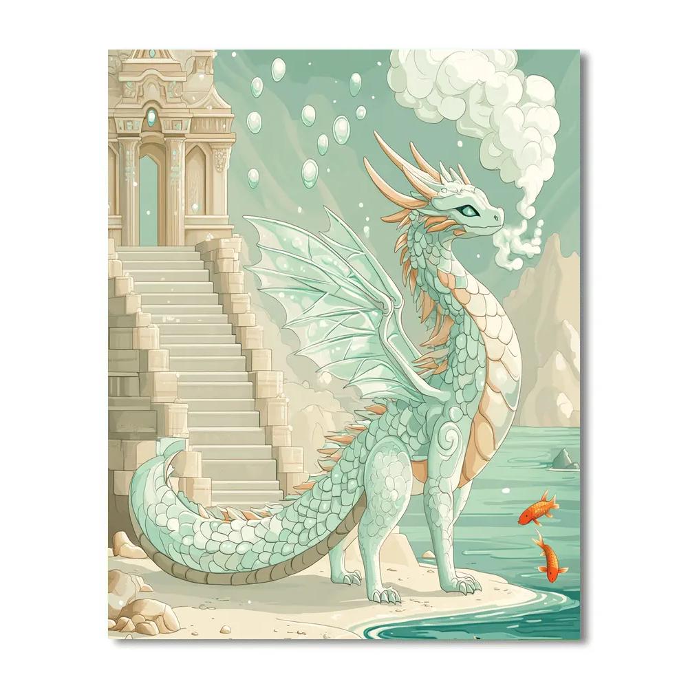 Tideglass Temple Dragon Painting by numbers kit