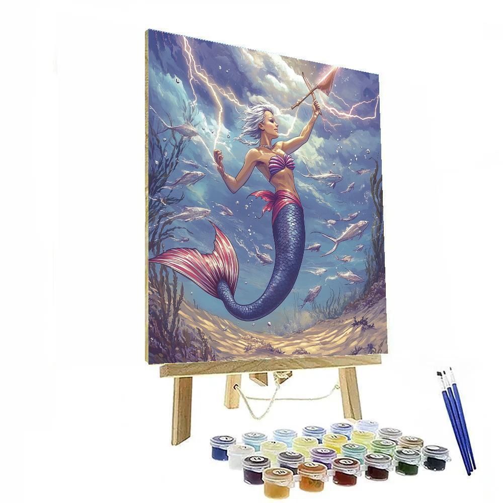 Storm Current Duet With Mermaid Number painting