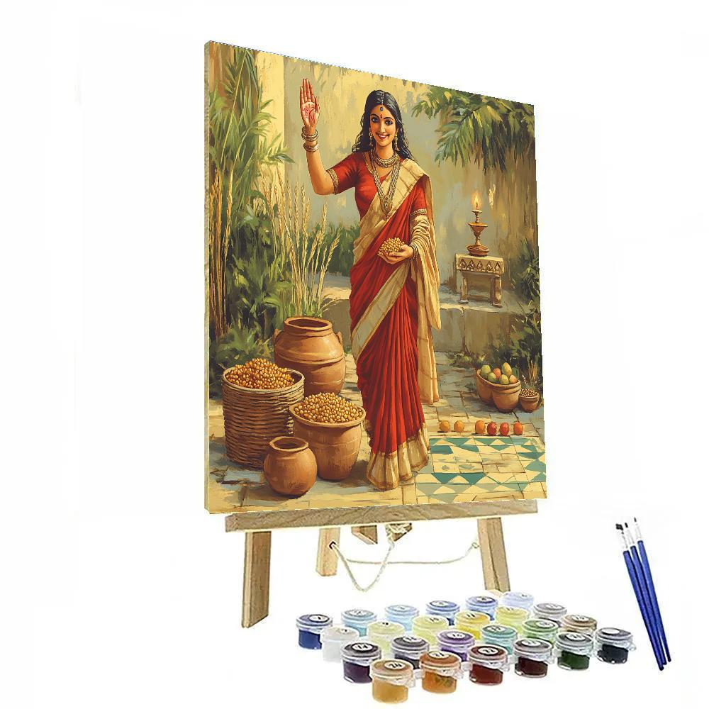 Parvati Blessing The Harvest Courtyard Paint by numbers kits
