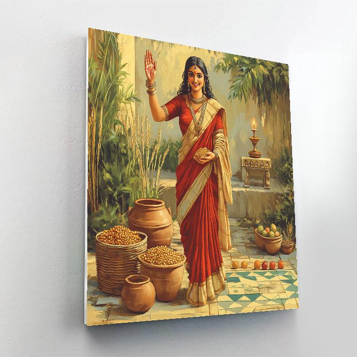 Parvati Blessing The Harvest Courtyard Paint by numbers kits