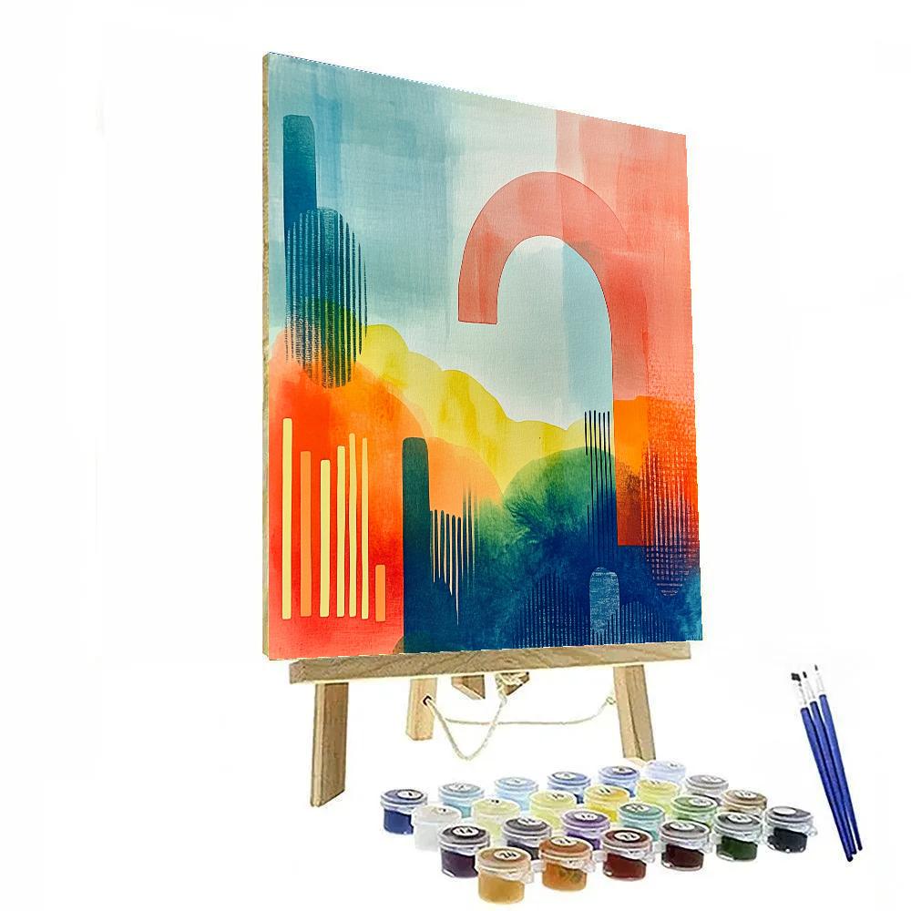 Paul Klee Inspired Chromatic Drift Field paint by color