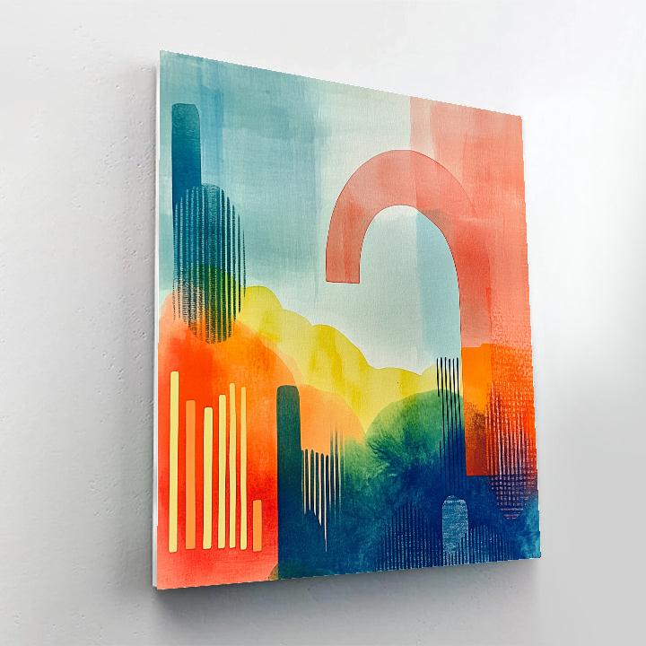 Paul Klee Inspired Chromatic Drift Field paint by color