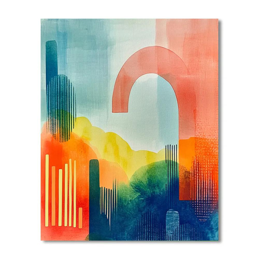 Paul Klee Inspired Chromatic Drift Field paint by color