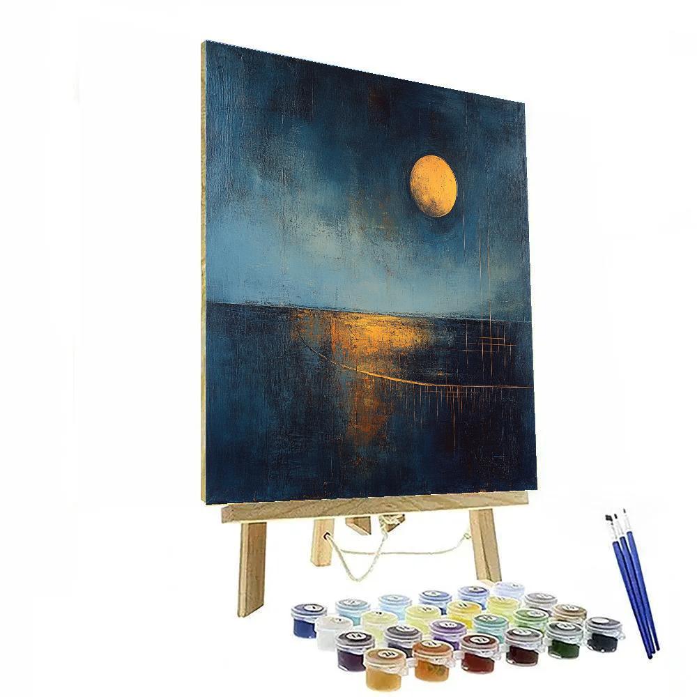 Paul Klee Inspired Nocturne Of Quiet Orbits paint by color