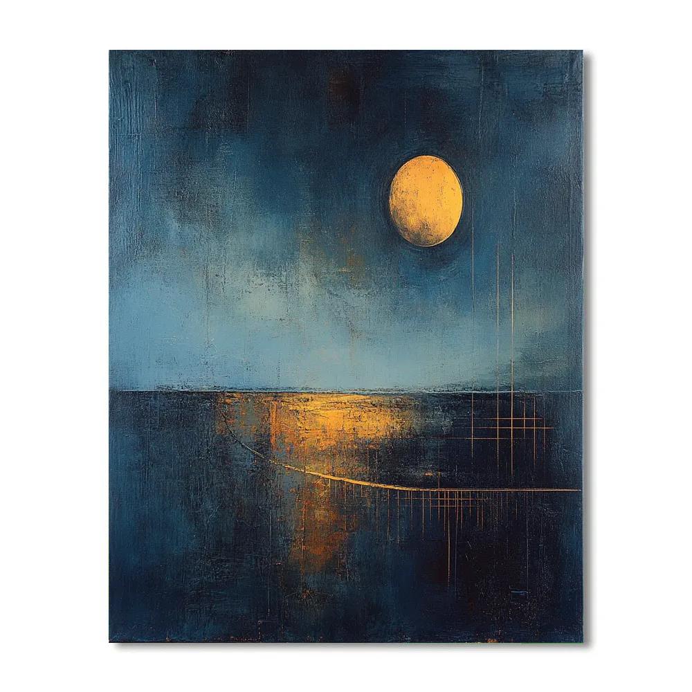 Paul Klee Inspired Nocturne Of Quiet Orbits paint by color