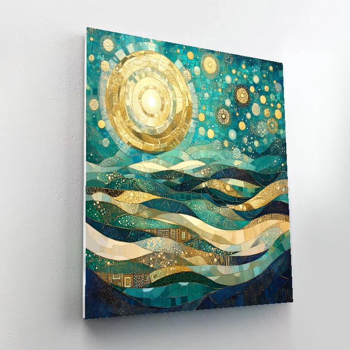 Gustav Klimt Inspired Aurora Lattice Of Silence Numbered painting kits