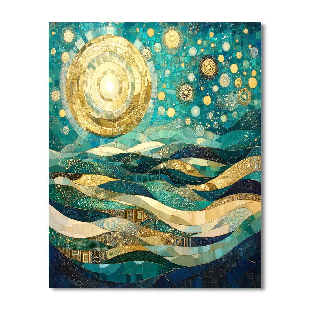 Gustav Klimt Inspired Aurora Lattice Of Silence Numbered painting kits