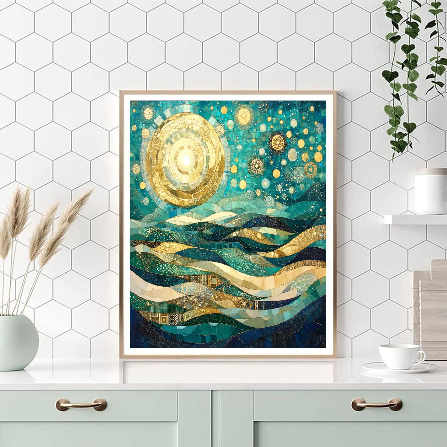 Gustav Klimt Inspired Aurora Lattice Of Silence Numbered painting kits