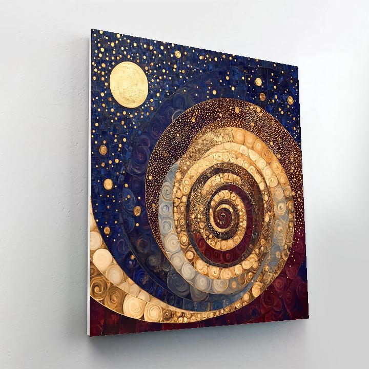 Gustav Klimt Inspired Nebula Of Interwoven Time paint by number