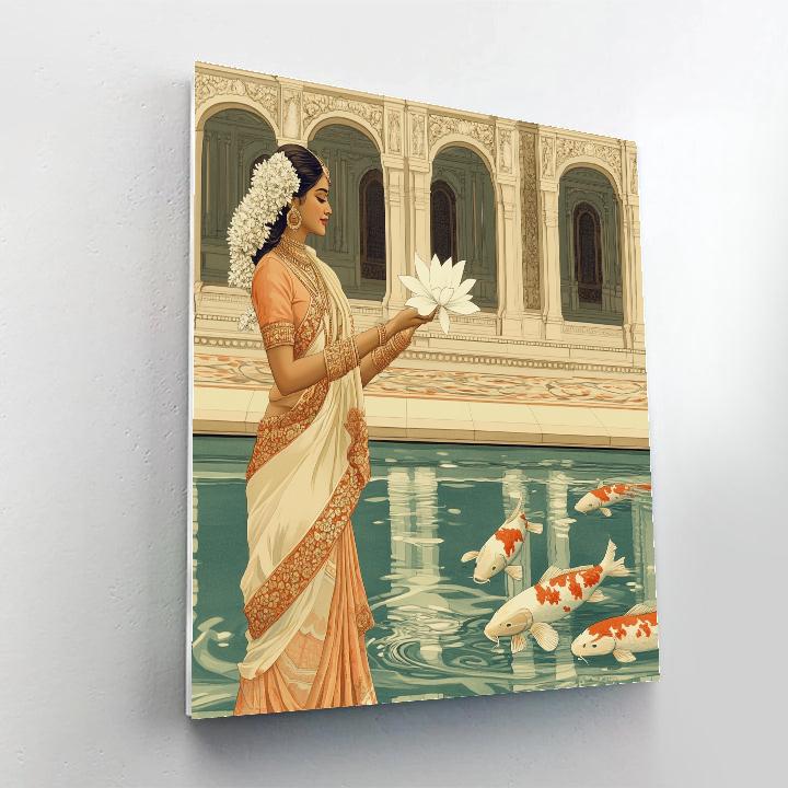 Courtyard Mirror Pool With Parvati Serenity painting number kit