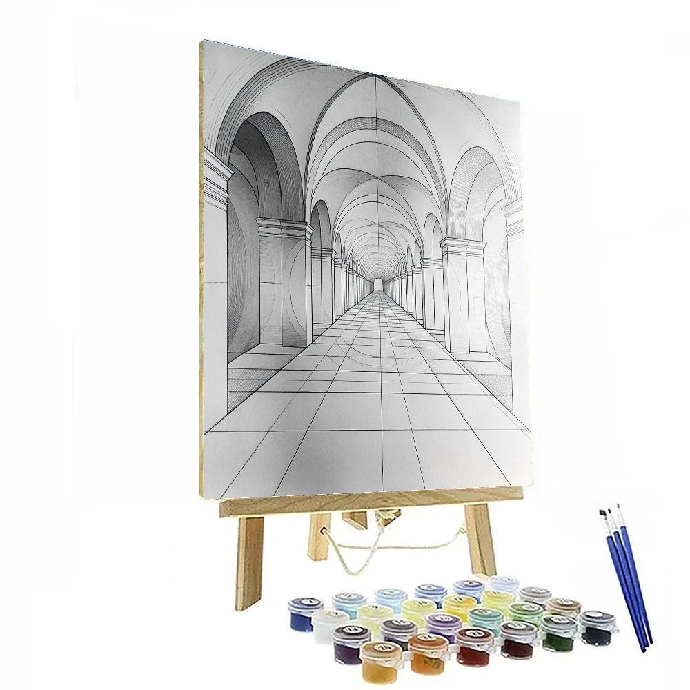 M.C. Escher Inspired Paradox Of Silent Symmetry paint by number