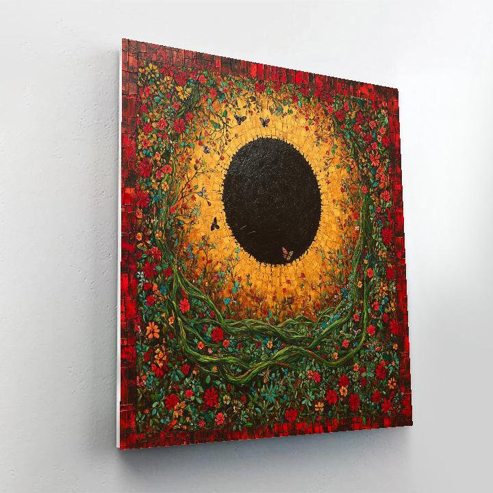 Frida Kahlo Inspired Rooted Eclipse Garden Number painting