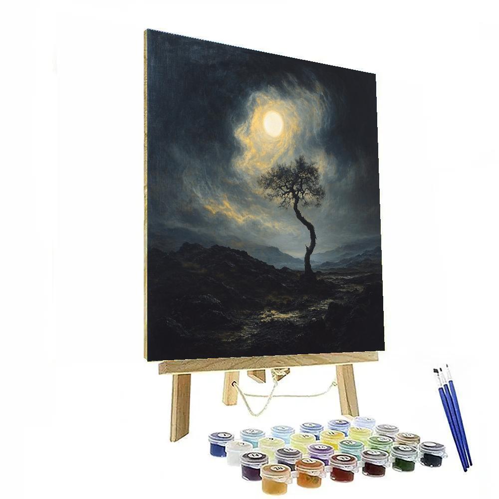 Francisco Goya Inspired Eclipse Over Basalt Moor painting number kit