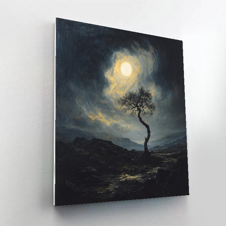 Francisco Goya Inspired Eclipse Over Basalt Moor painting number kit