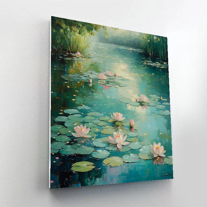 Claude Monet Inspired Water Garden After Summer Rain Numbered painting kits