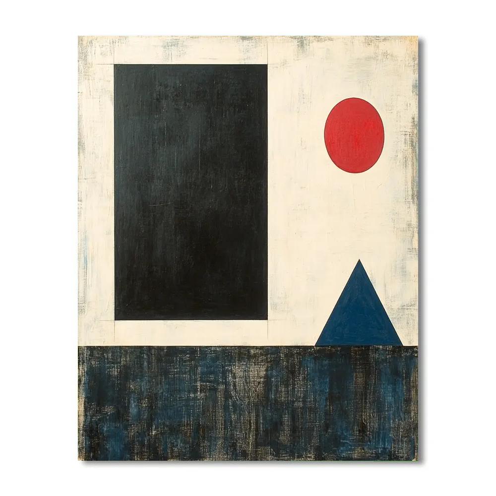 Kazimir Malevich Inspired Event Horizon Silence Paint by numbers art