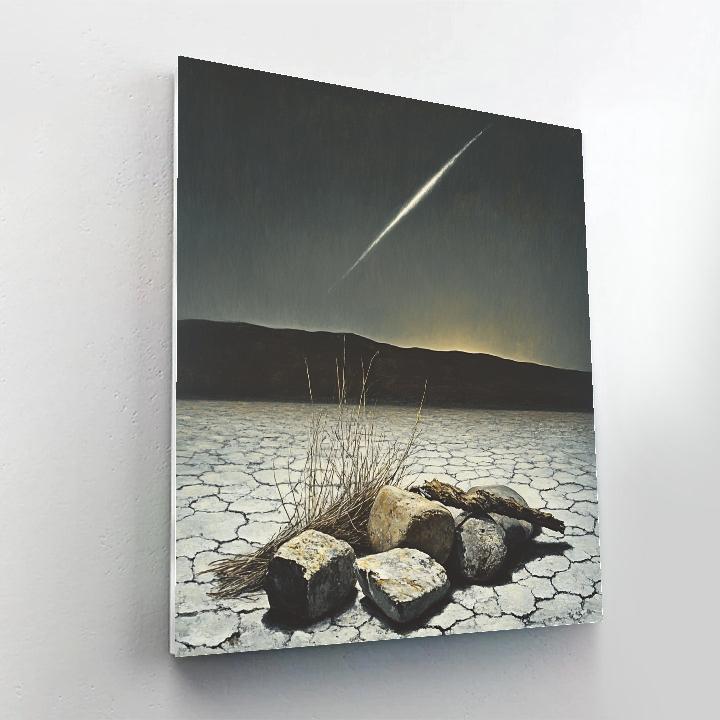 Francisco Goya Inspired Comet Lit Salt Flats Still Life paint by number