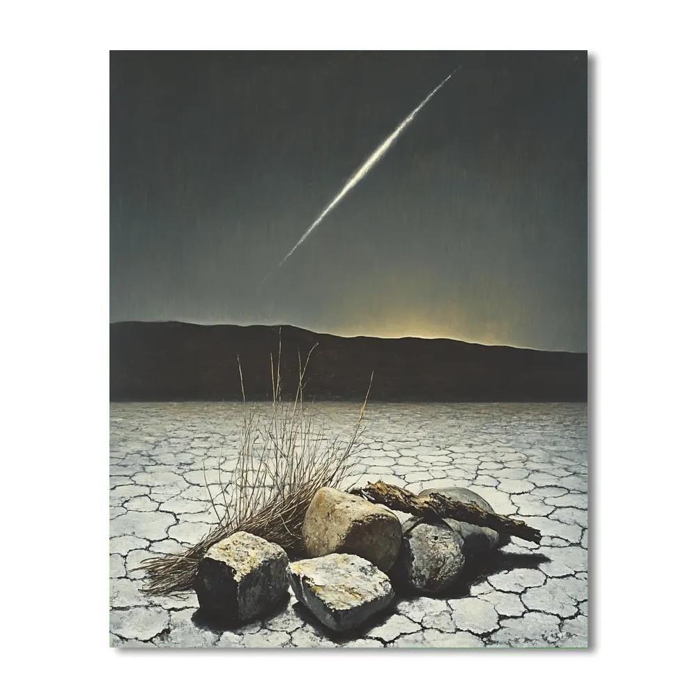 Francisco Goya Inspired Comet Lit Salt Flats Still Life paint by number