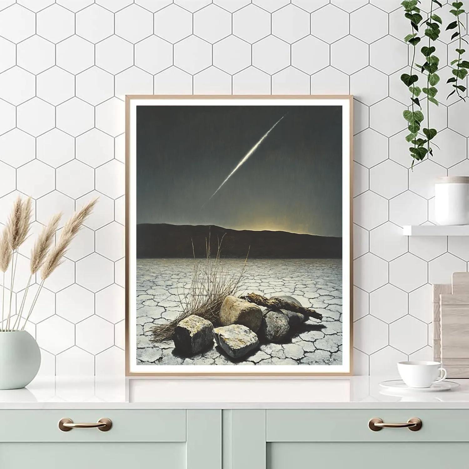 Francisco Goya Inspired Comet Lit Salt Flats Still Life paint by number