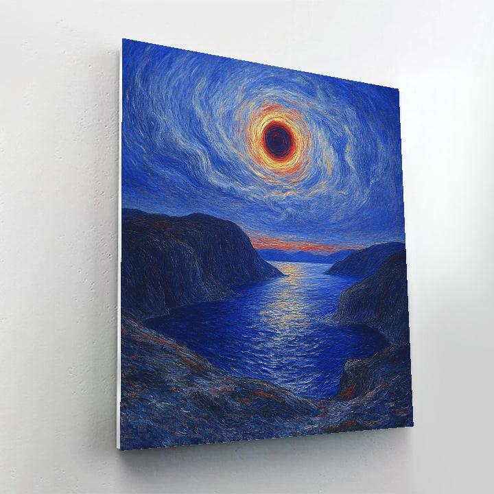 Edvard Munch Inspired Eclipse Over The Trembling Fjord Paint by numbers art