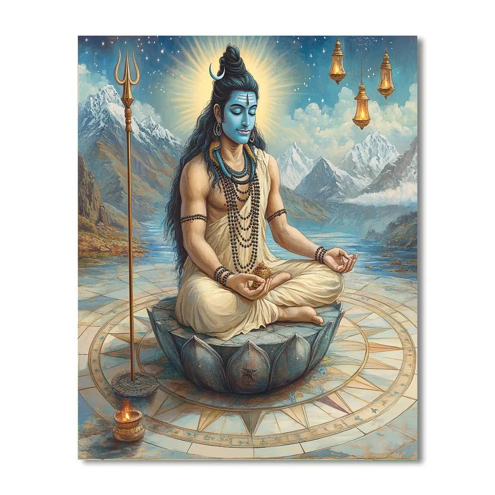 Lotus Observatory Of Shiva Numbered painting kits