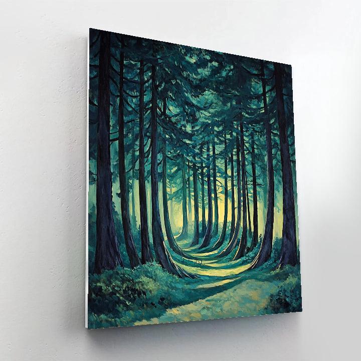 Emily Carr Inspired Cathedral Cedar Vortex DIY paint by numbers