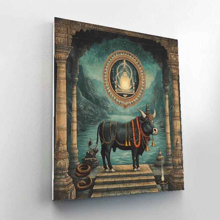 Nandi Compass Shiva Mandala Painting by numbers kit