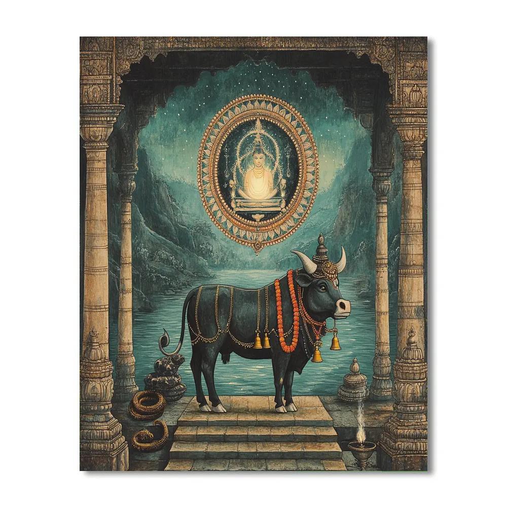 Nandi Compass Shiva Mandala Painting by numbers kit