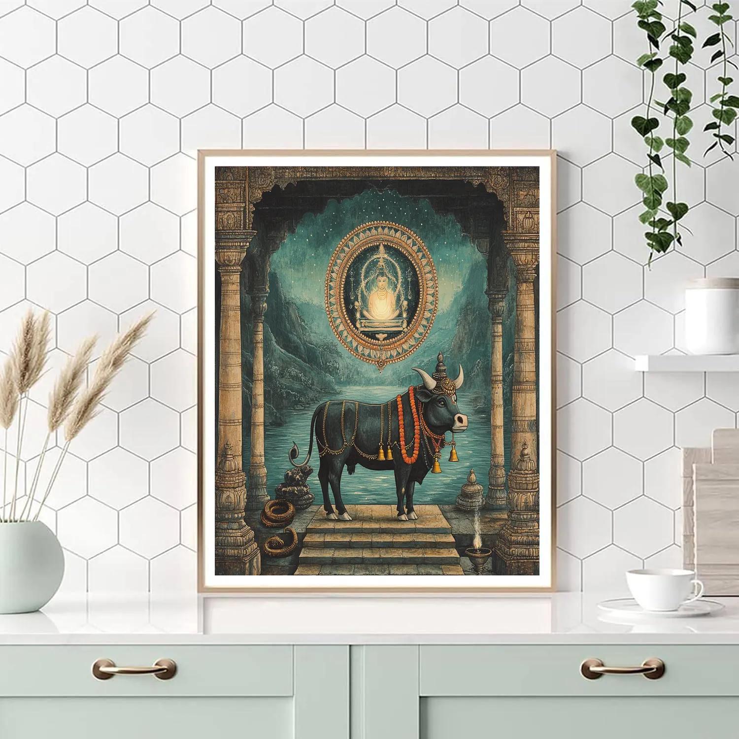 Nandi Compass Shiva Mandala Painting by numbers kit