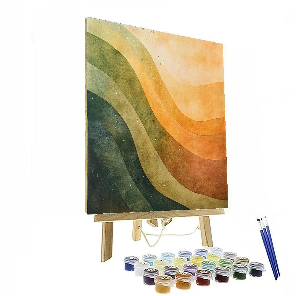 Nandalal Bose Inspired Monsoon Raga Currents paint by number