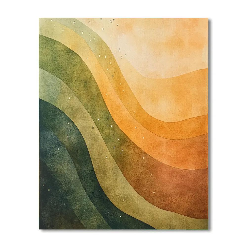 Nandalal Bose Inspired Monsoon Raga Currents paint by number