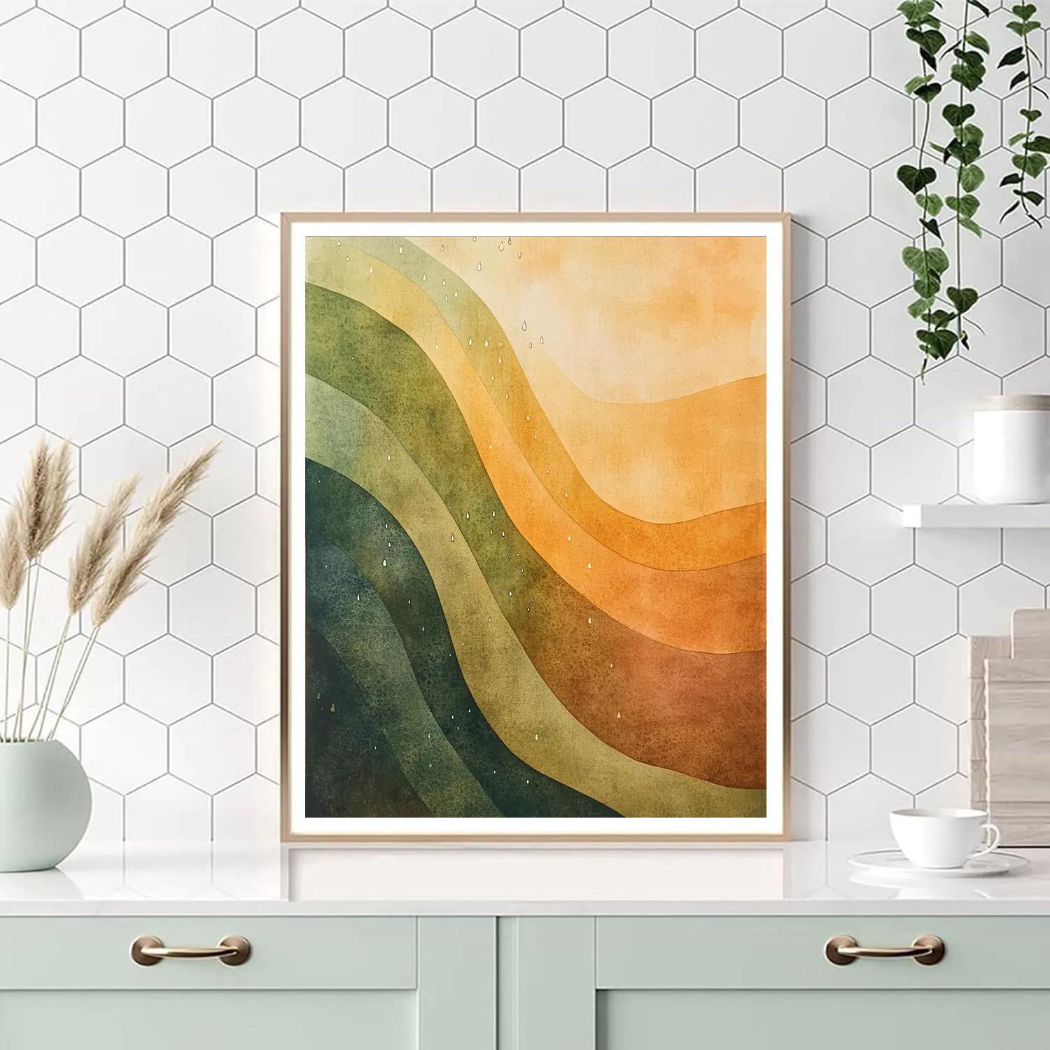 Nandalal Bose Inspired Monsoon Raga Currents paint by number