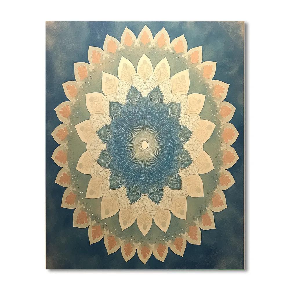 Nandalal Bose Inspired Cosmic Rangoli Nebula Number painting