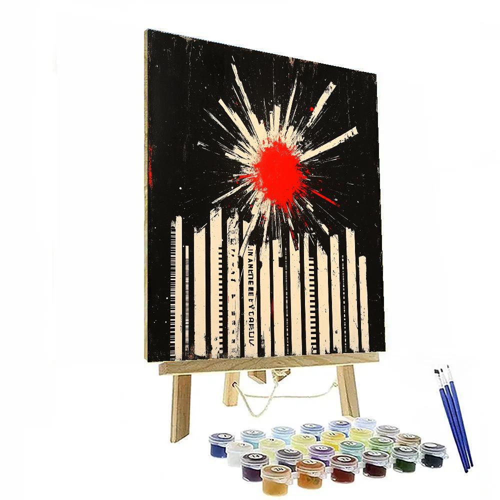 Banksy Inspired Barcode Supernova painting number kit
