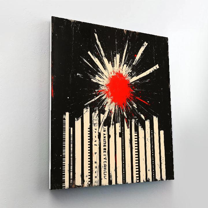 Banksy Inspired Barcode Supernova painting number kit