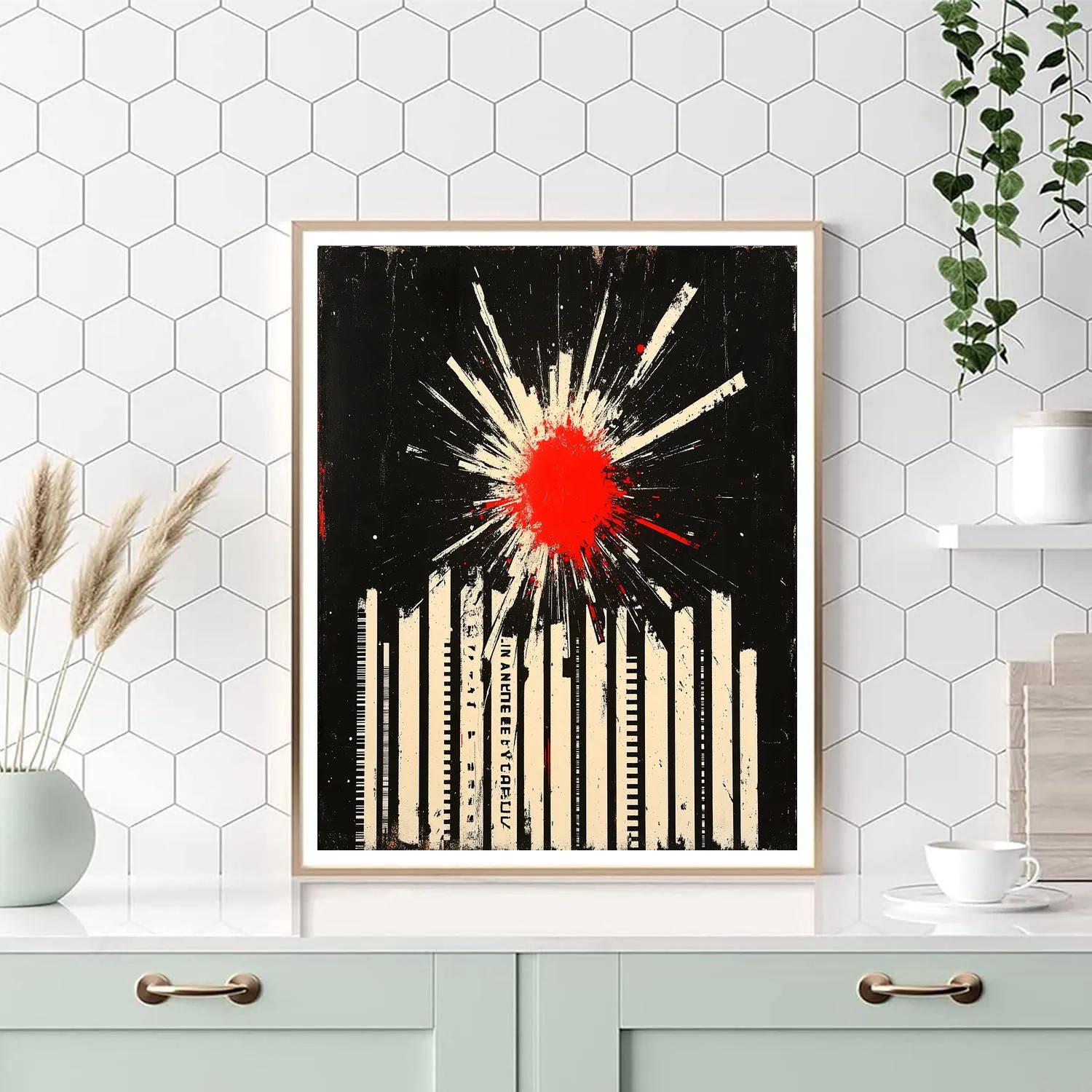 Banksy Inspired Barcode Supernova painting number kit