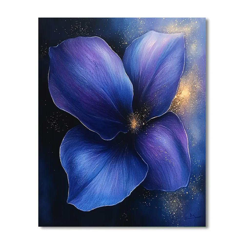 Edgar Degas Inspired Orchid Nebula Stillness paint by numbers