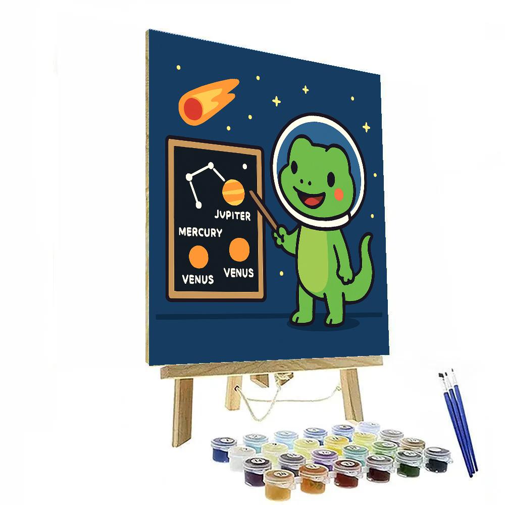 Comet Classroom Space Gecko Paint by numbers kits