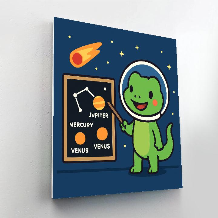 Comet Classroom Space Gecko Paint by numbers kits