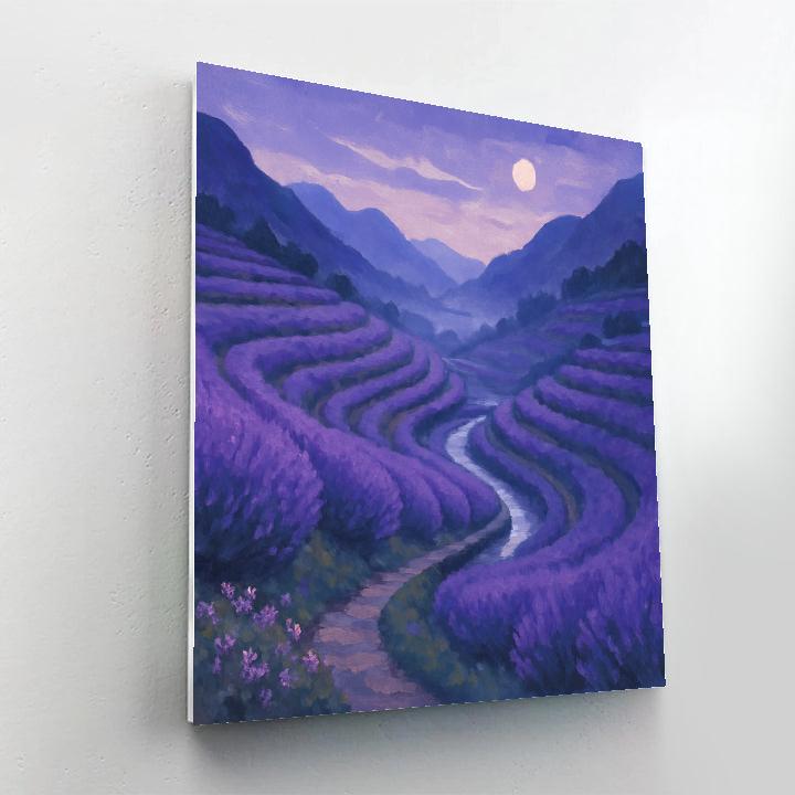 Moonlit Terraces Of The Lavender Highlands Numbered painting kits