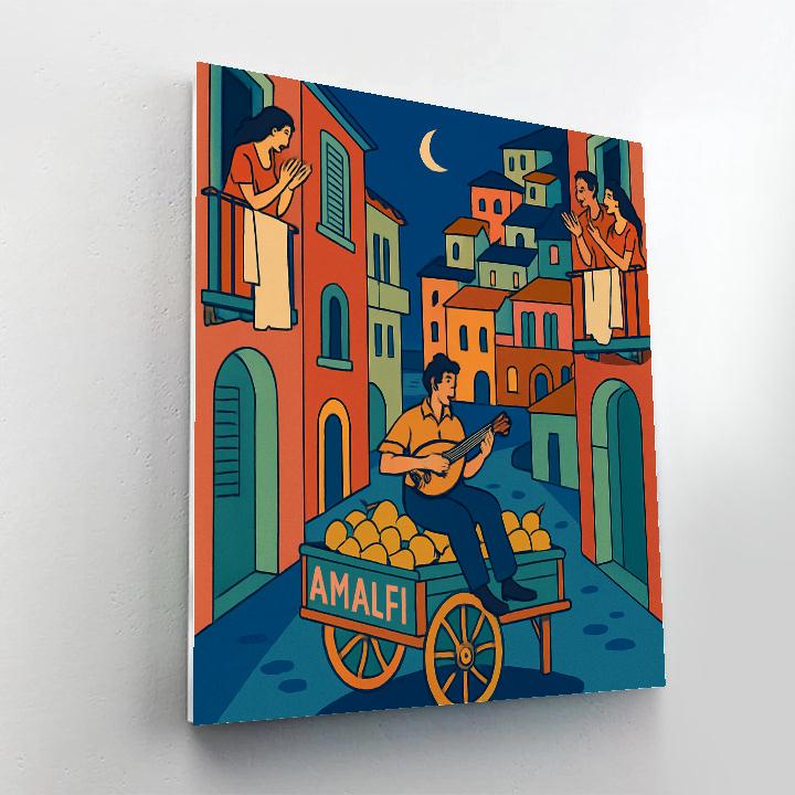 Lemon Cart Serenade In Italy painting number kit