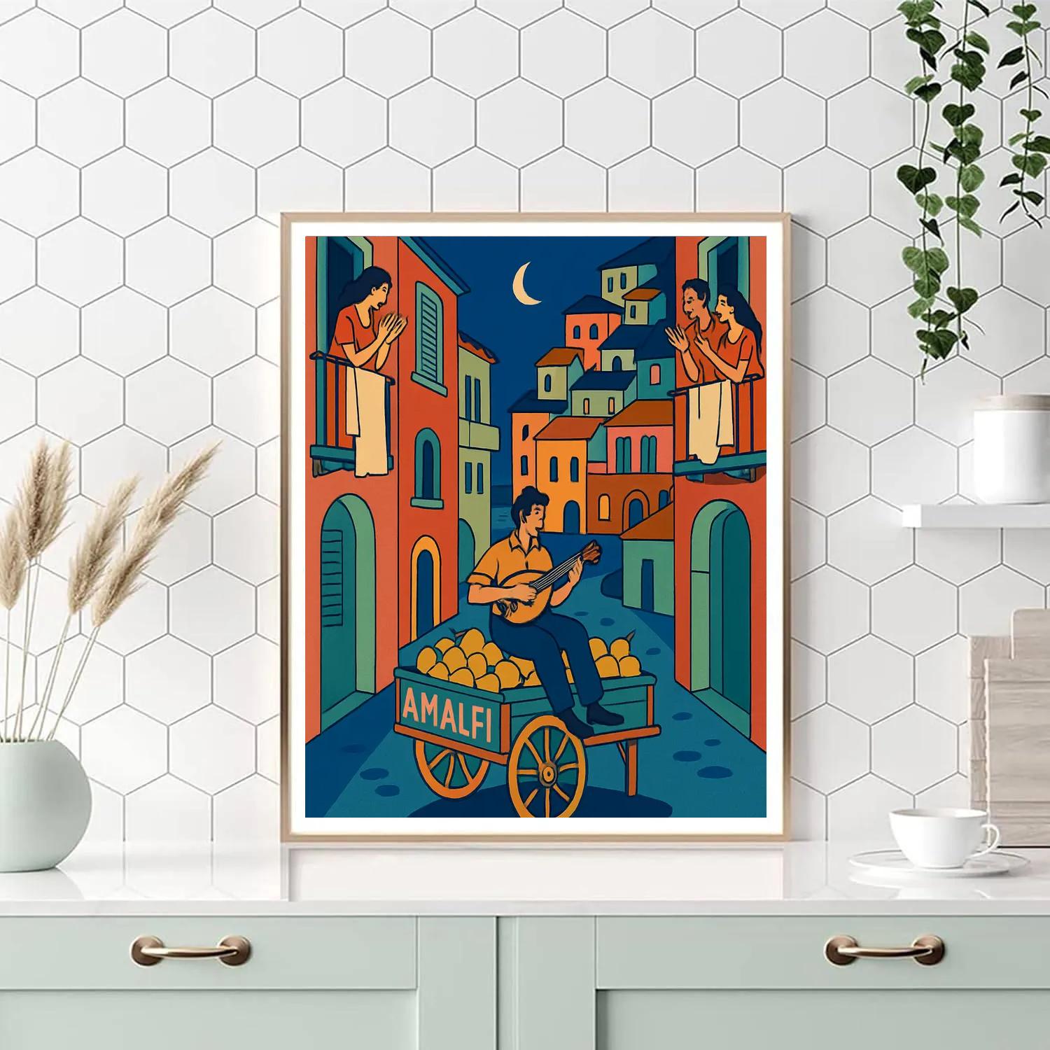 Lemon Cart Serenade In Italy painting number kit