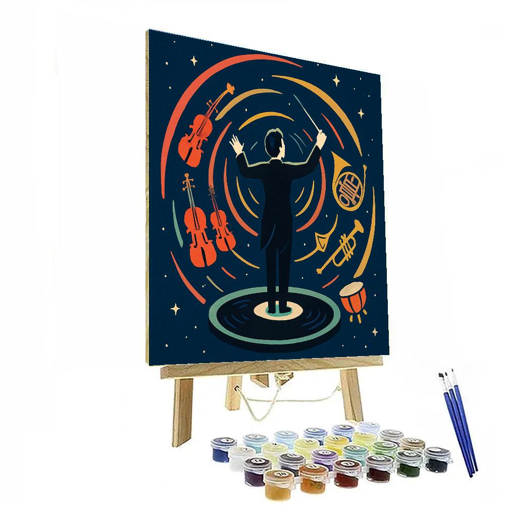 Kaleidoscope Conductor In Music Orbit Numbered painting kits