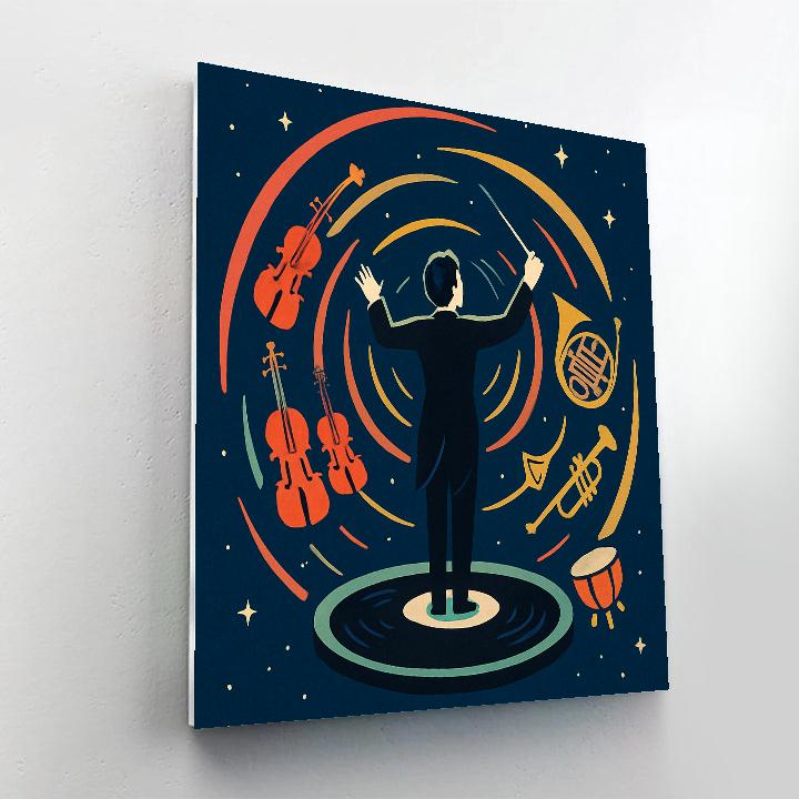 Kaleidoscope Conductor In Music Orbit Numbered painting kits