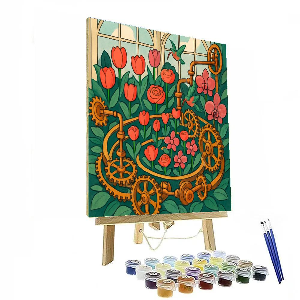 Clockwork Conservatory Flowers DIY paint by numbers